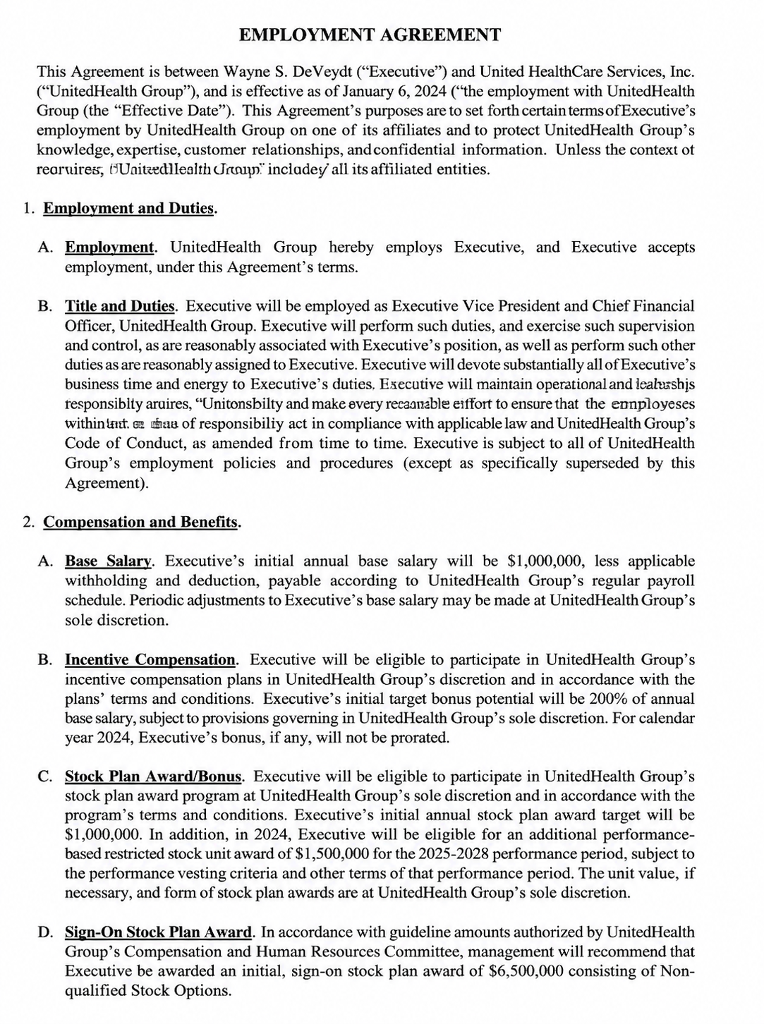 UnitedHealth Group Agreements  - Free AI Agreement Generator, 50+ Real Agreement Examples