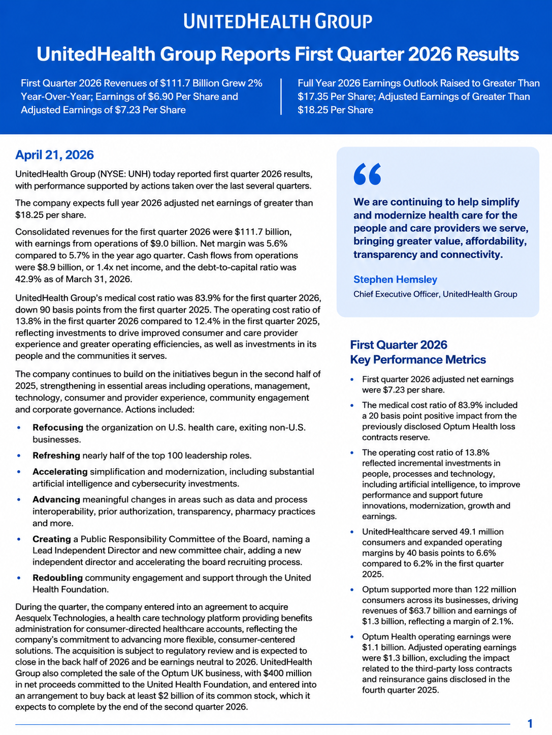 UnitedHealth Reports  - Free AI Report Generator, 50+ Real Report Examples