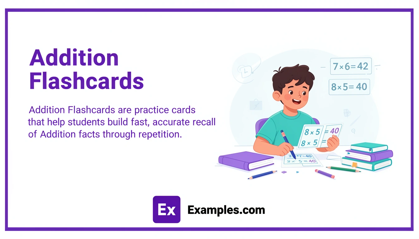 Addition Flashcard Examples, Create Addition Flashcards with AI