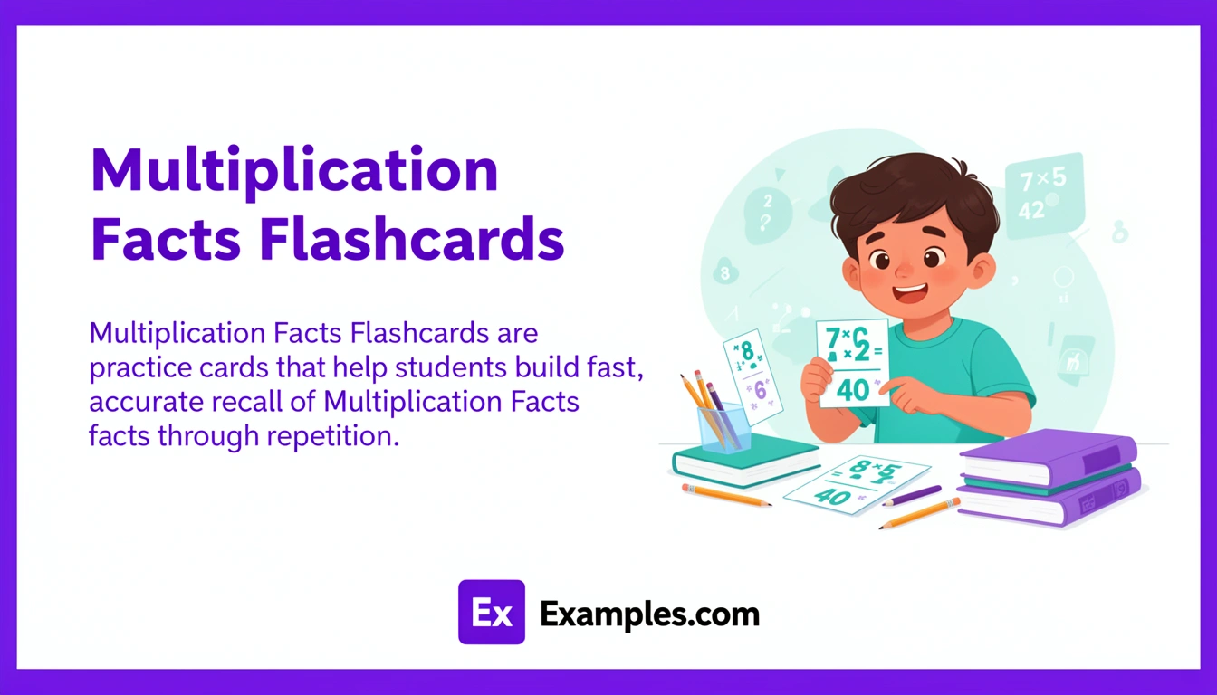 Multiplication Facts Flashcard Examples, Create Multiplication Facts Flashcards with AI