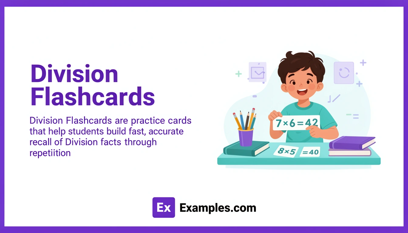 Division Flashcard Examples, Create Division Flashcards with AI