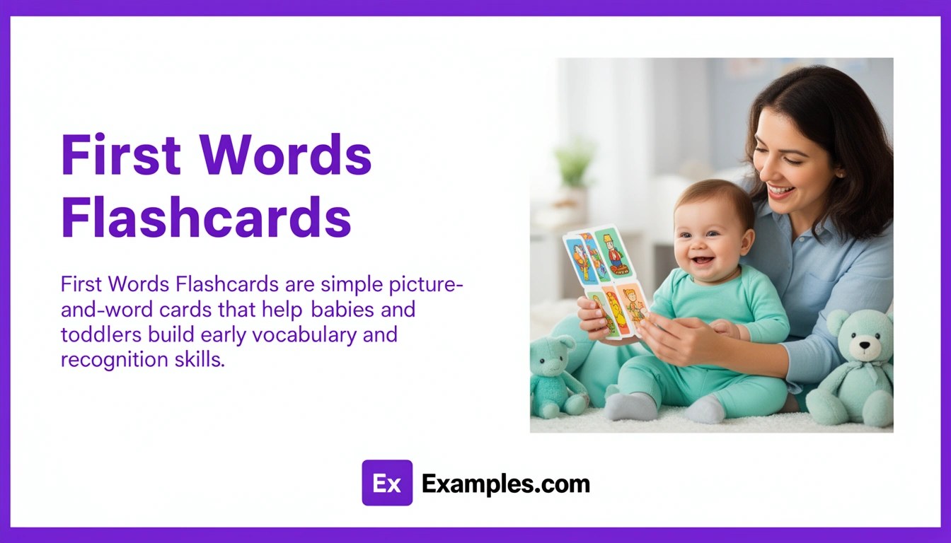First Words Flashcard Examples, Create First Words Flashcards with AI