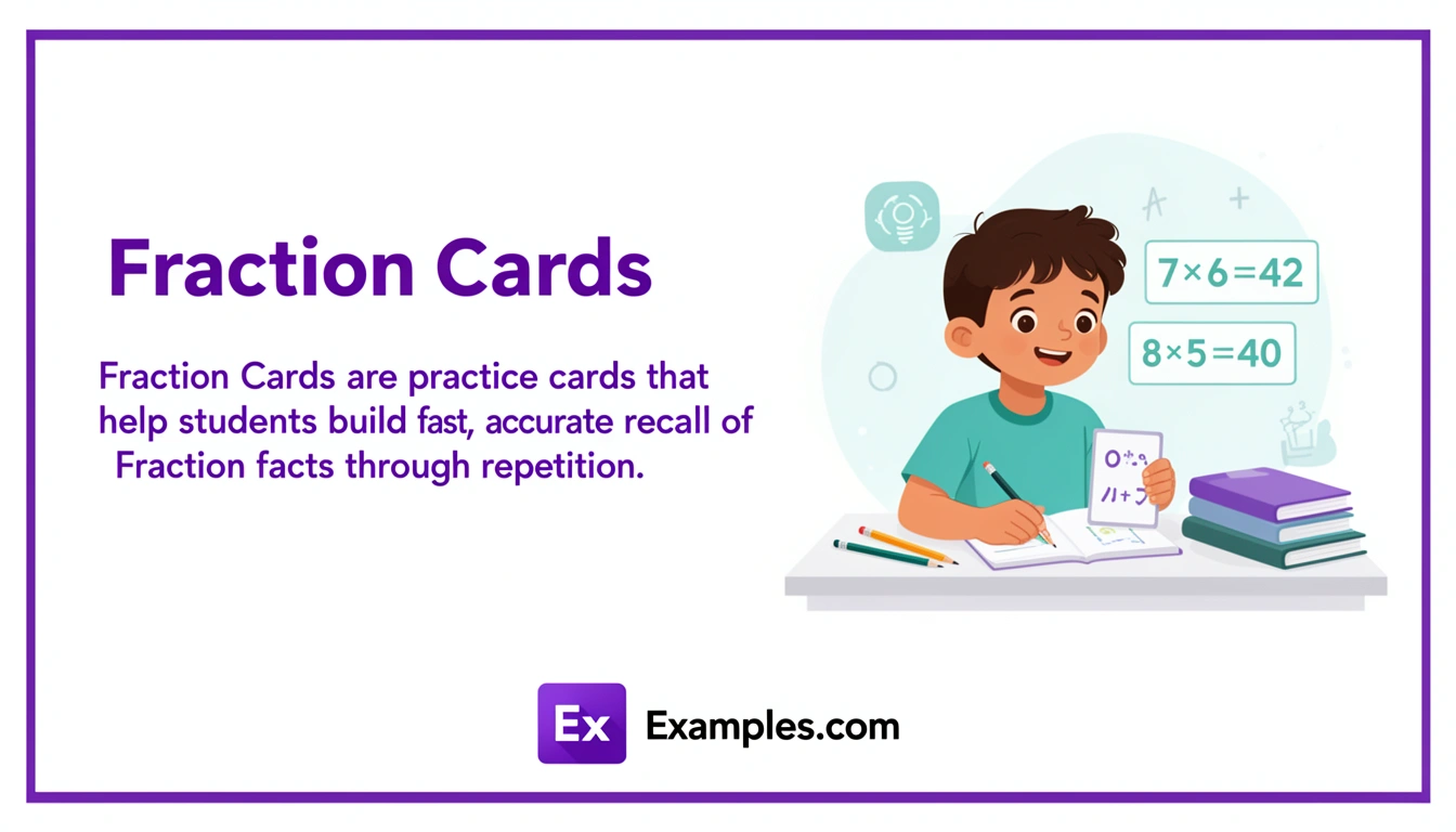 Fraction Flashcard Examples, Create Fraction Flashcards with AI
