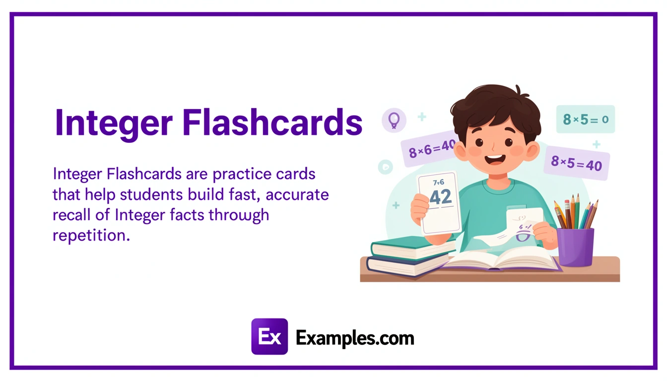 Integer Flashcard Examples, Create Integer Flashcards with AI