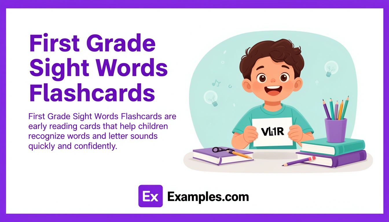 First Grade Sight Words Flashcard Examples, Create First Grade Sight Words Flashcards with AI