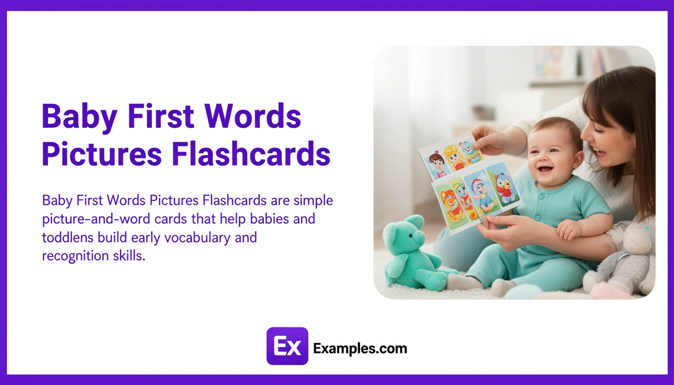 baby first words pictures flashcards