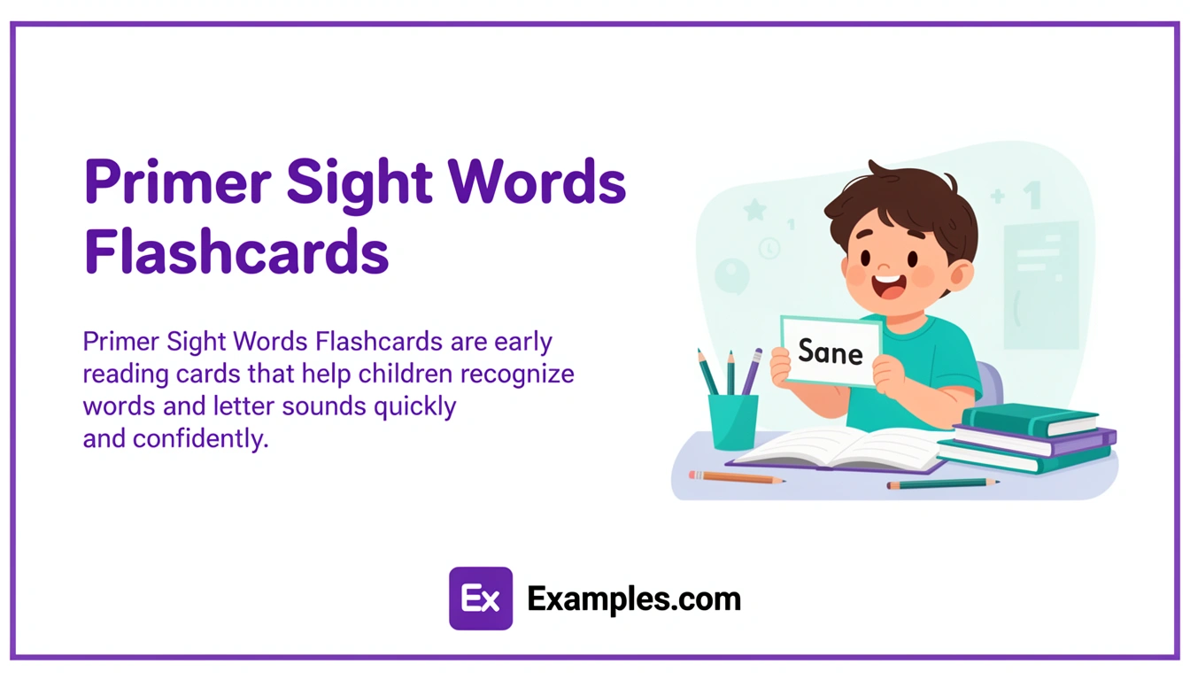 primer sight words flashcards
