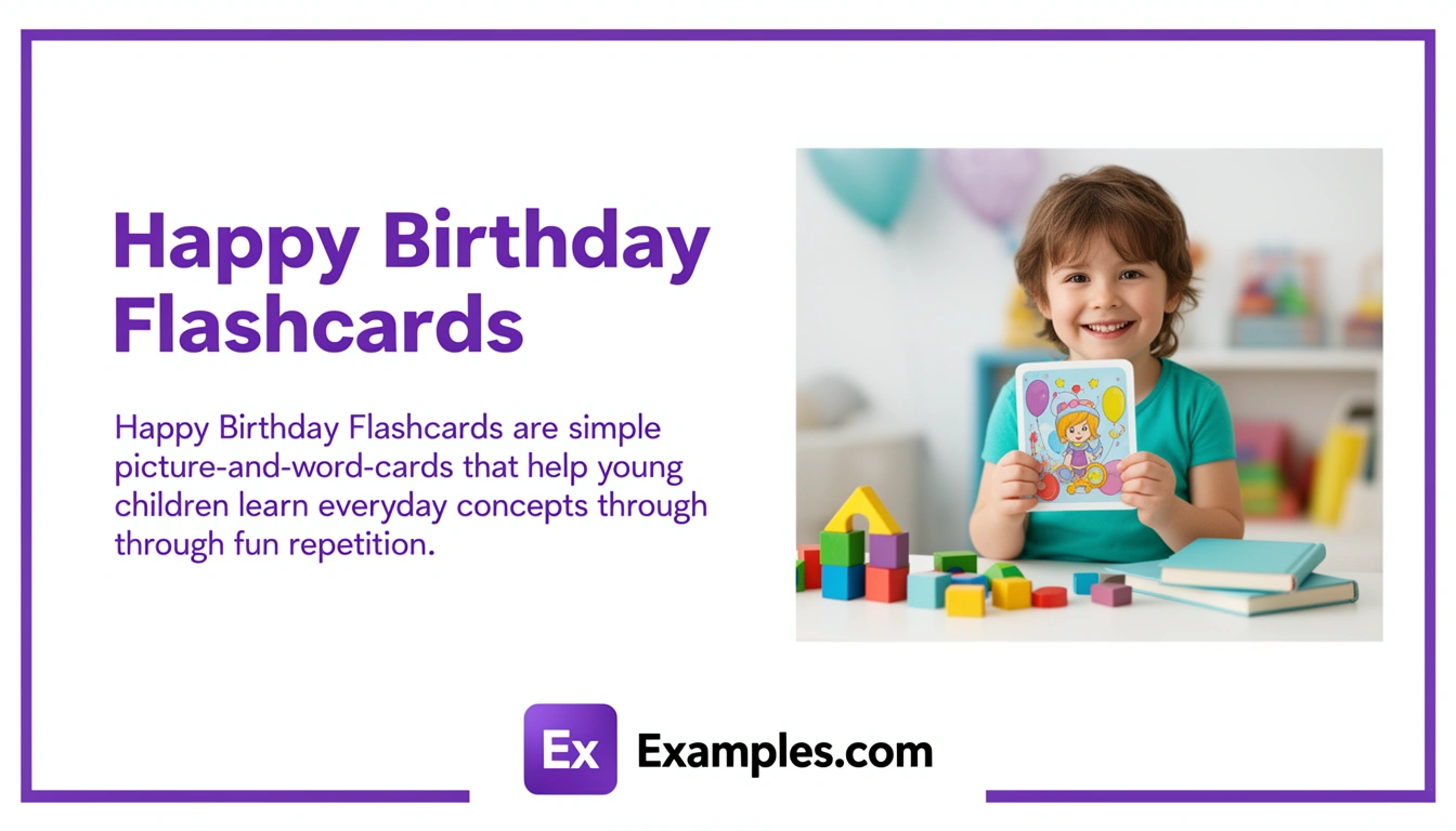 Happy Birthday Flashcard Examples, Create Happy Birthday Flashcards with AI