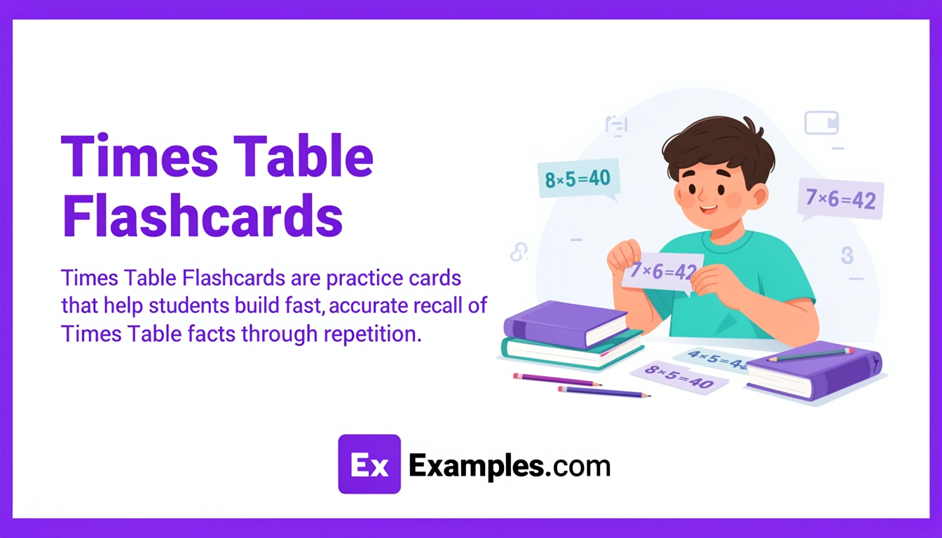 Times Table Flashcard Examples, Create Times Table Flashcards with AI