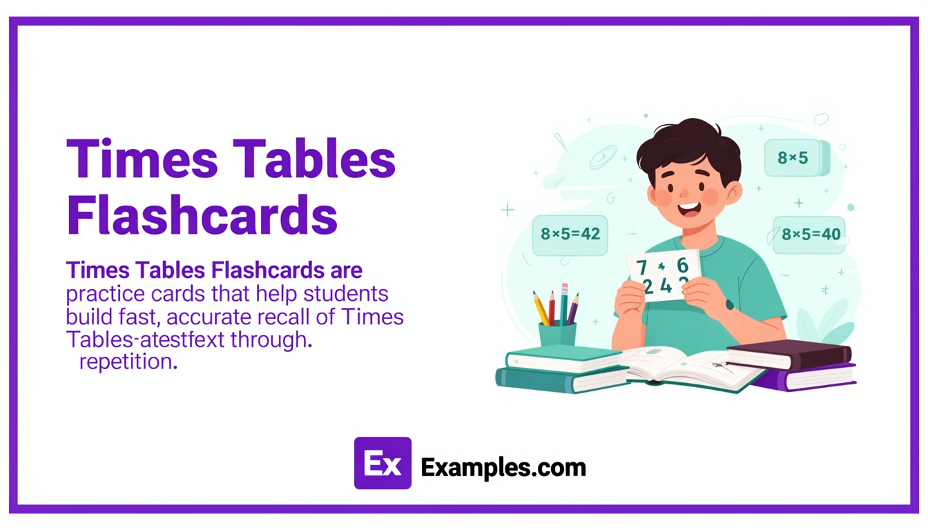 Times Tables Flashcard Examples, Create Times Tables Flashcards with AI