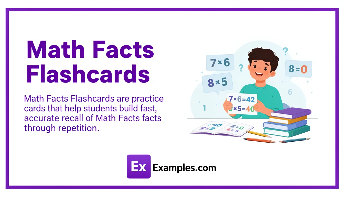 Math Facts Flashcard Examples, Create Math Facts Flashcards with AI