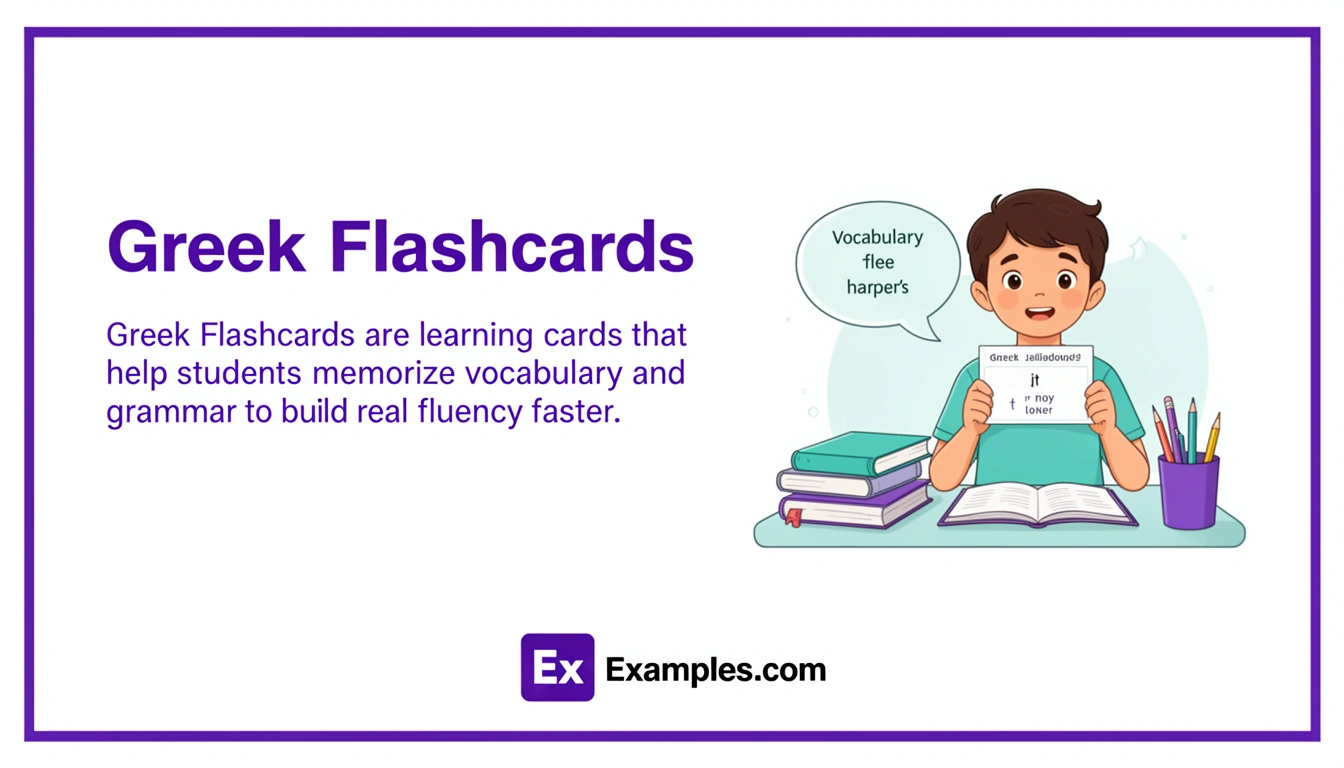 Greek Flashcard Examples, Create Greek Flashcards with AI