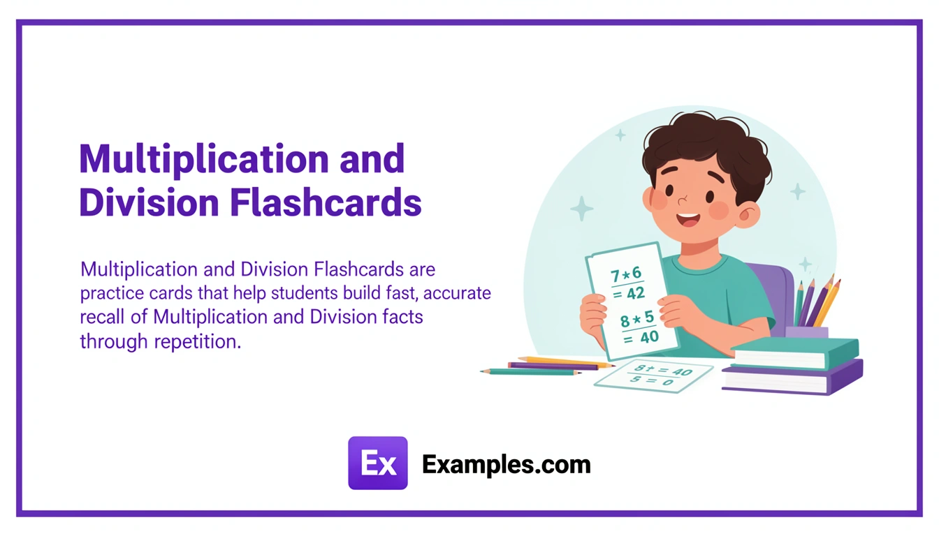 multiplication and division flashcards