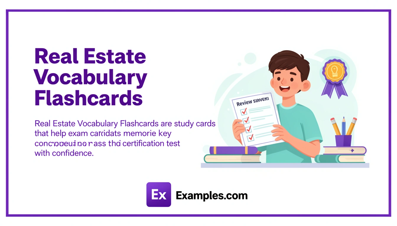 real estate vocabulary flashcards