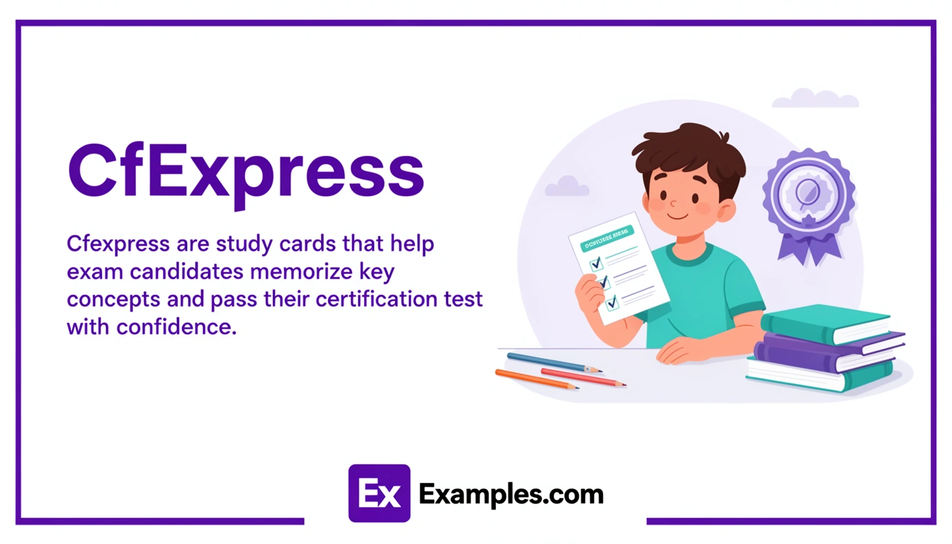 Cfexpress Flashcard Examples, Create Cfexpress Flashcards with AI