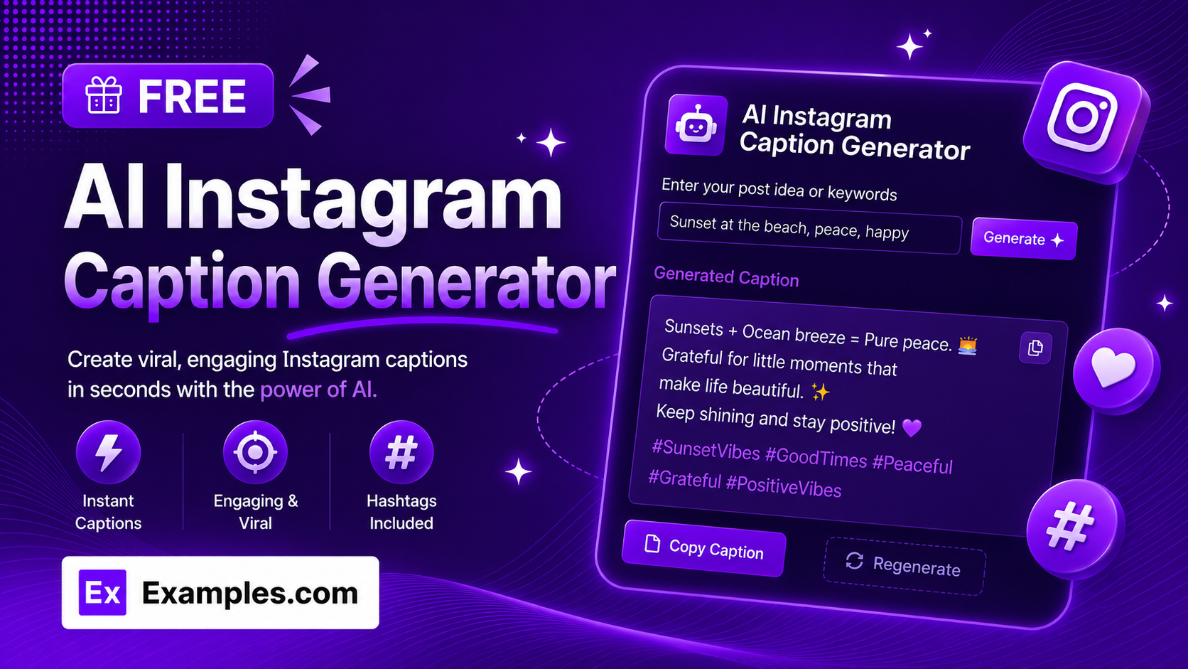 Free AI Instagram Caption Generator