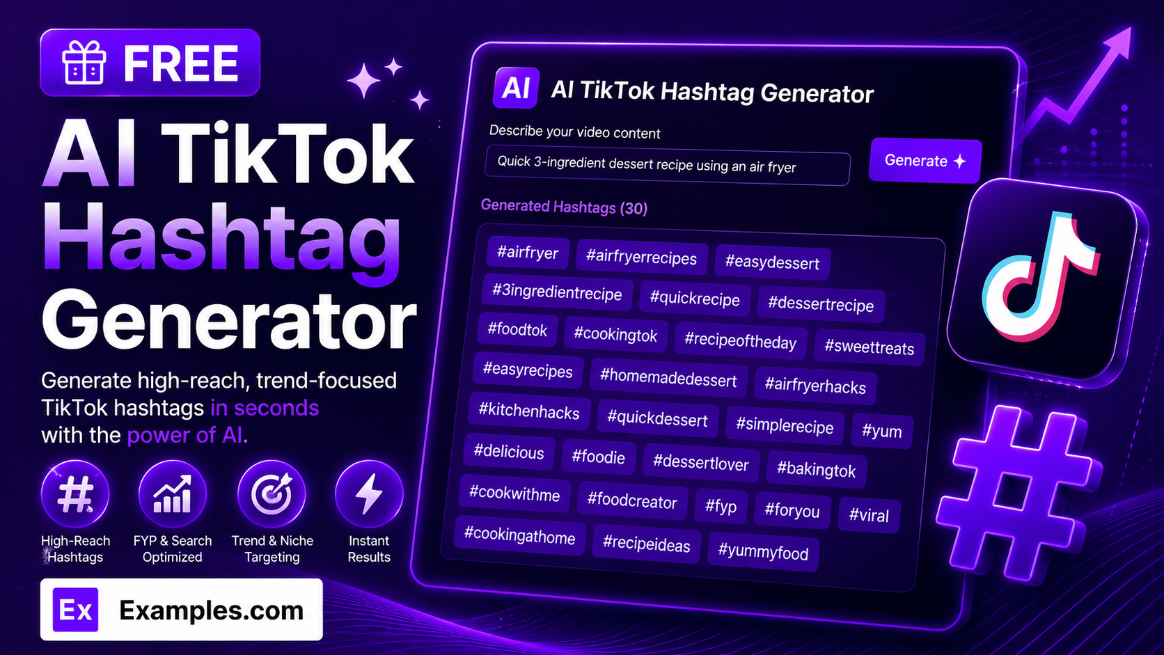 Free AI Tiktok Hashtag Generator