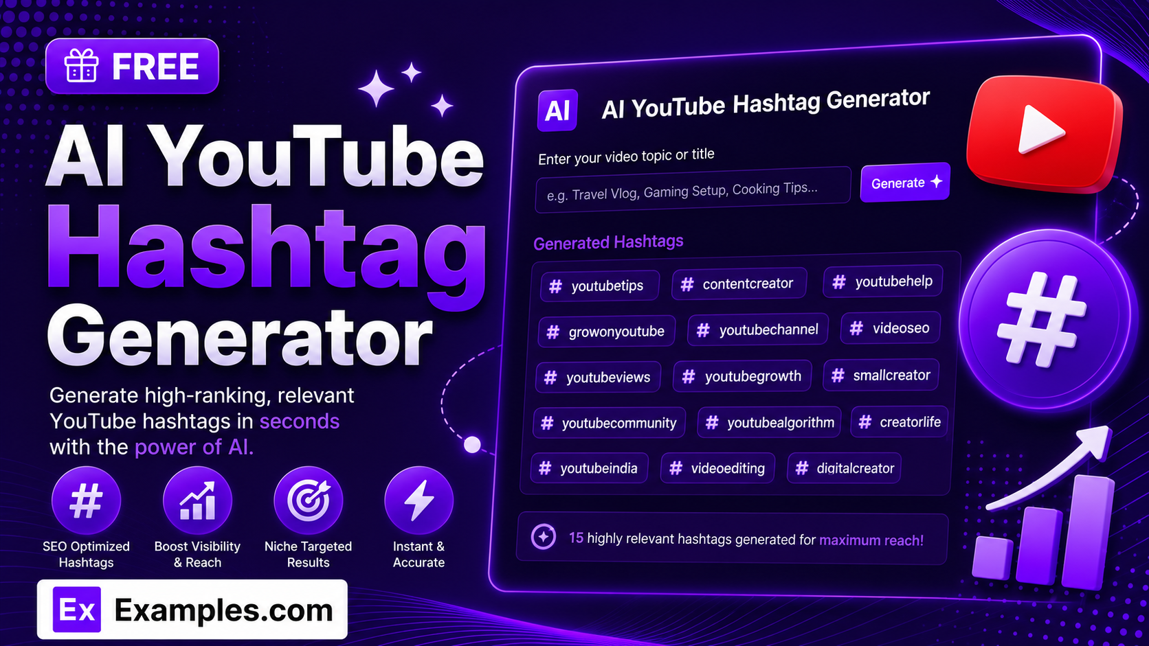 Free AI Youtube Hashtag Generator