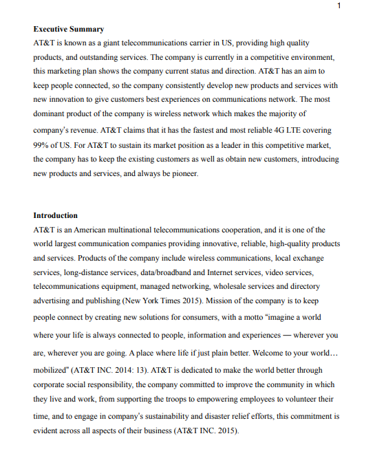 AT&T Business Plan  - Free AI Business Plan Generator, 50+ Real Business Plan Examples