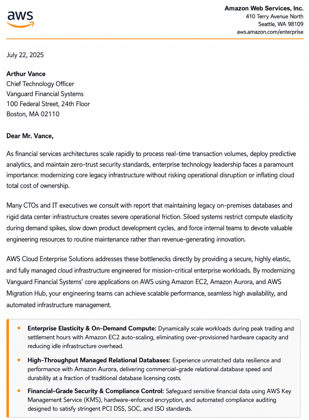 AWS Sales Letter - Free AI Sales Pitch Generator, 30+ Real Sales Pitch Examples