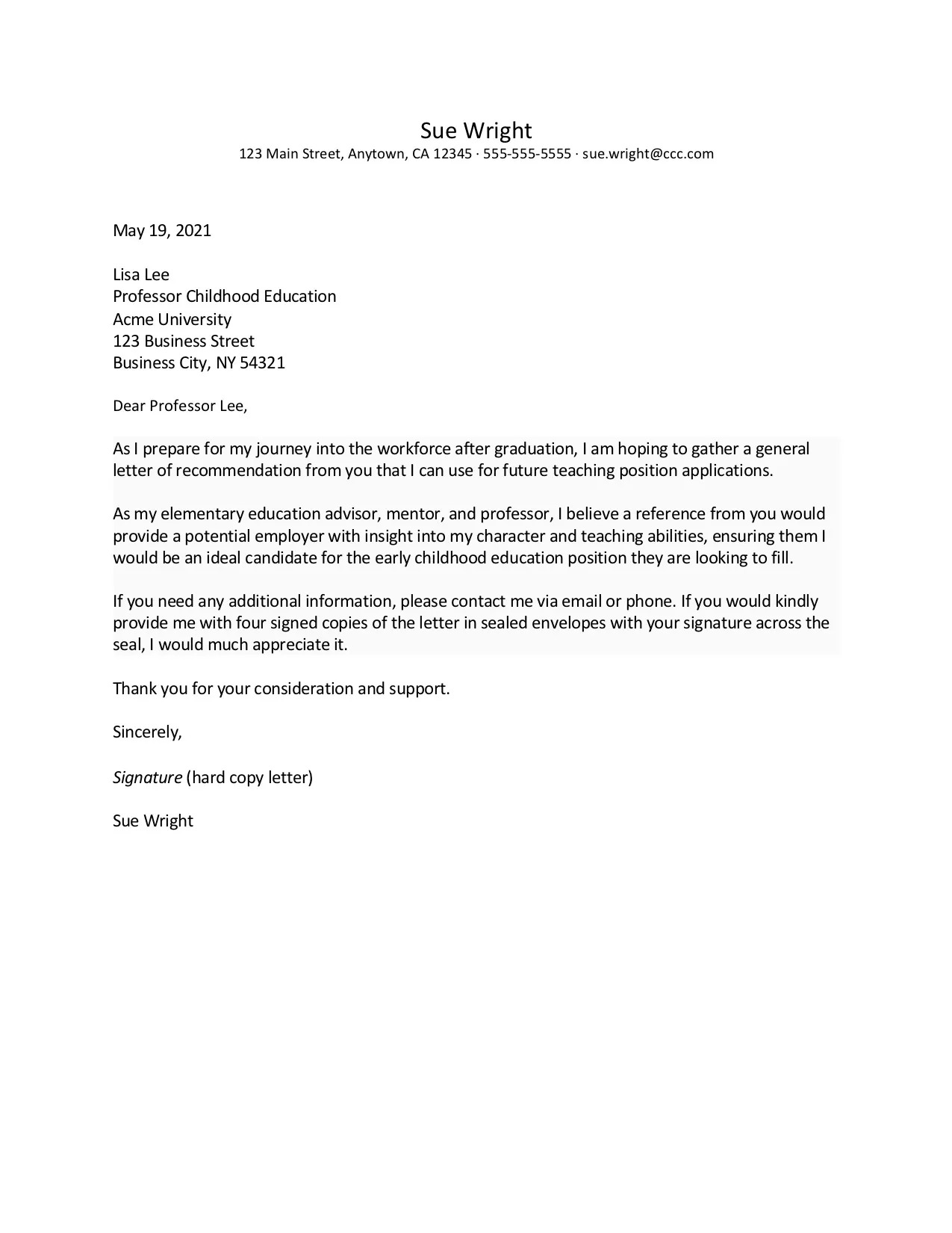 Academic Reference Letter - Free AI Reference Letter Generator, 50+ Real Reference Letter Examples