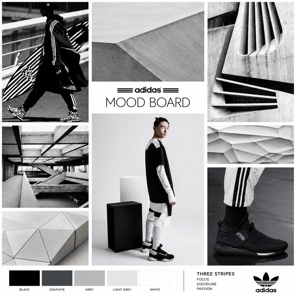 Adidas Sportswear Mood Board - Free AI Mood Board Generator, 50+ Real Mood Board Examples