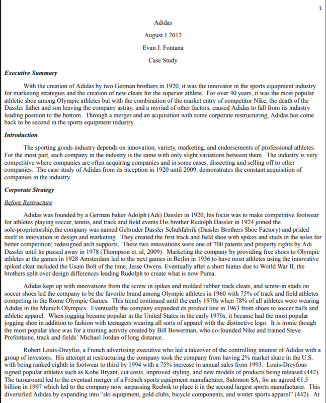 Adidas Case Study - Free AI Case Study Generator, 50+ Real Case Study Examples