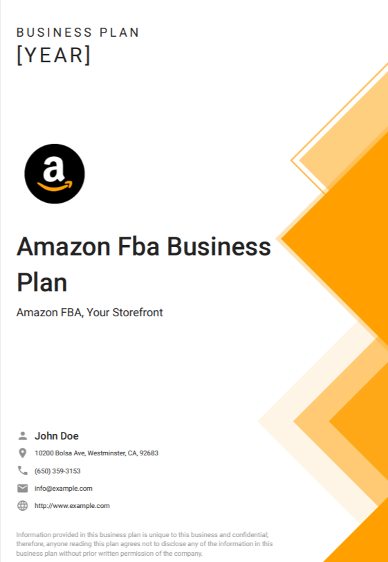 Amazon Business Plan  - Free AI Business Plan Generator, 50+ Real Business Plan Examples