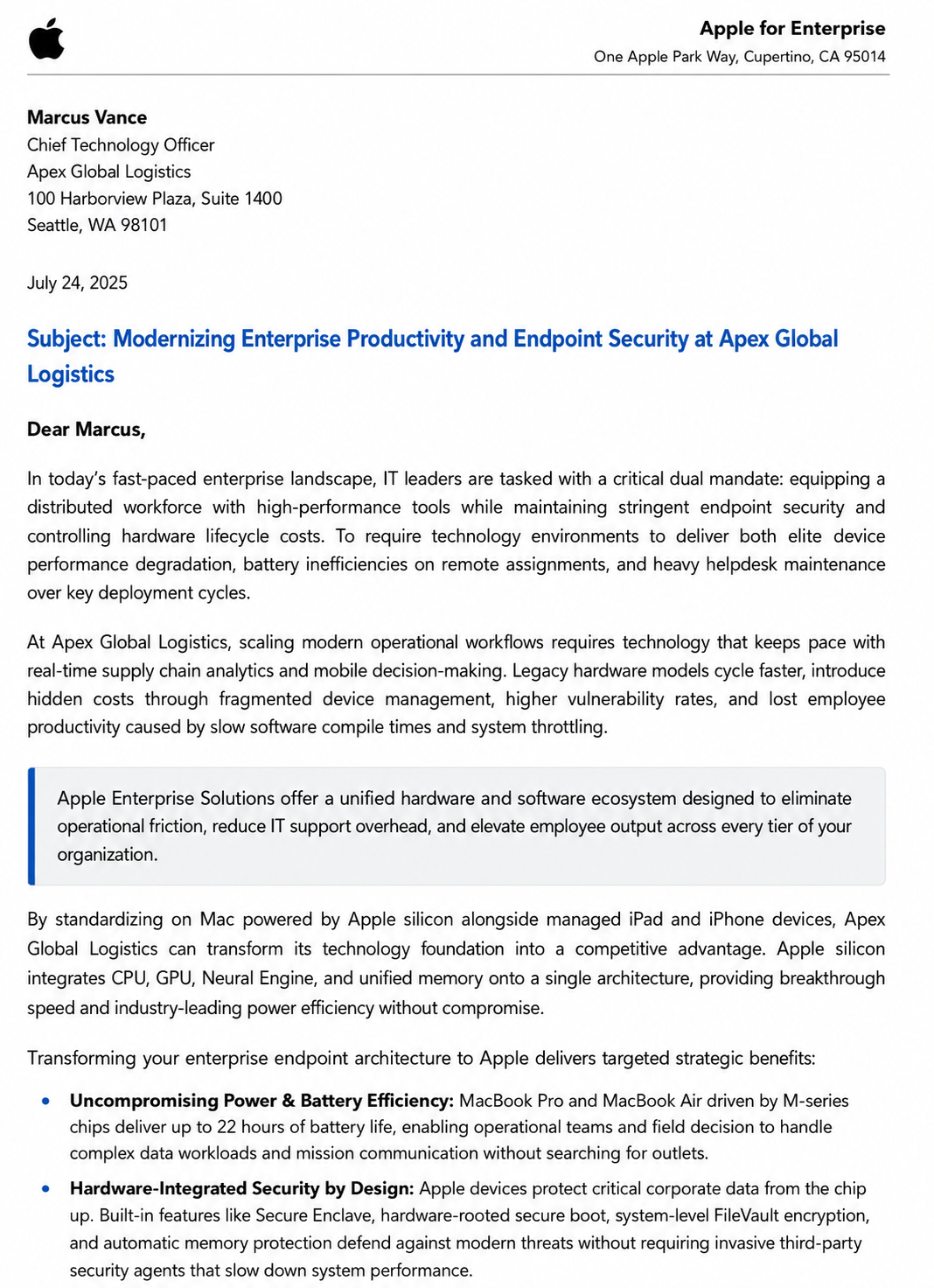 Apple Sales Letter - Free AI Sales Pitch Generator, 30+ Real Sales Pitch Examples