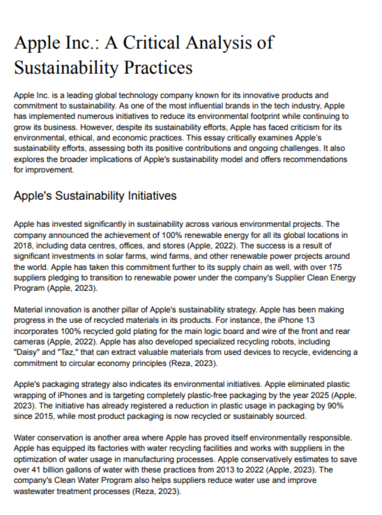 Apple Sustainability Report - Free AI Sustainability Report Generator, 50+ Real Sustainability Report Examples
