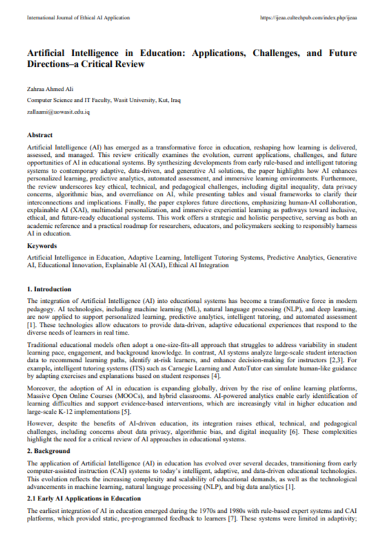 Artificial Intelligence Applications in Education - Free AI Artificial Intelligence Applications Generator, 50+ Real AI Application Examples