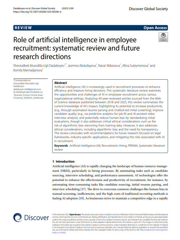 Artiﬁcial intelligence Applications in Employee Recruitment - Free AI Artificial Intelligence Applications Generator, 50+ Real AI Application Examples