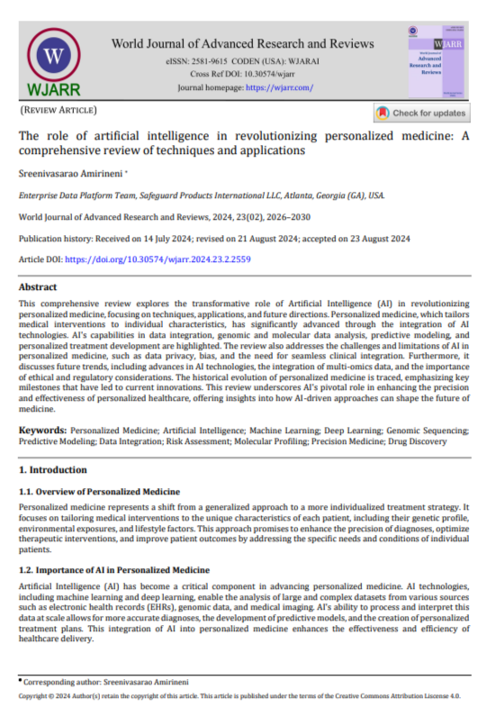 Artiﬁcial Intelligence Applications in personalized medicine - Free AI Artificial Intelligence Applications Generator, 50+ Real Artificial Intelligence Application Examples