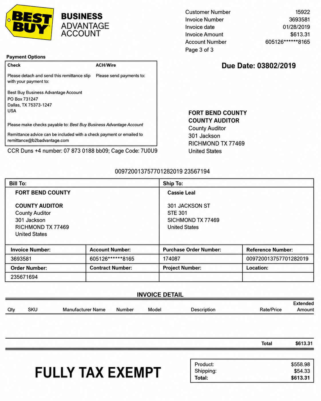 Best Buy Invoice  - Free AI Invoice Generator, 50+ Real Invoice Examples