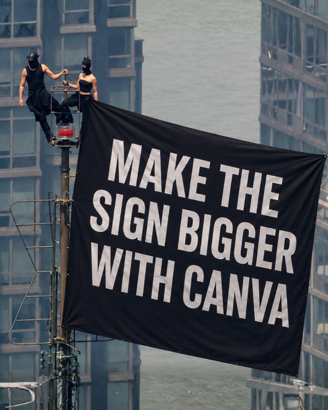 Canva Make the Sign Bigger Campaign Social Media Post - Free AI Social Media Post Generator, 50+ Real Social Media Post Examples