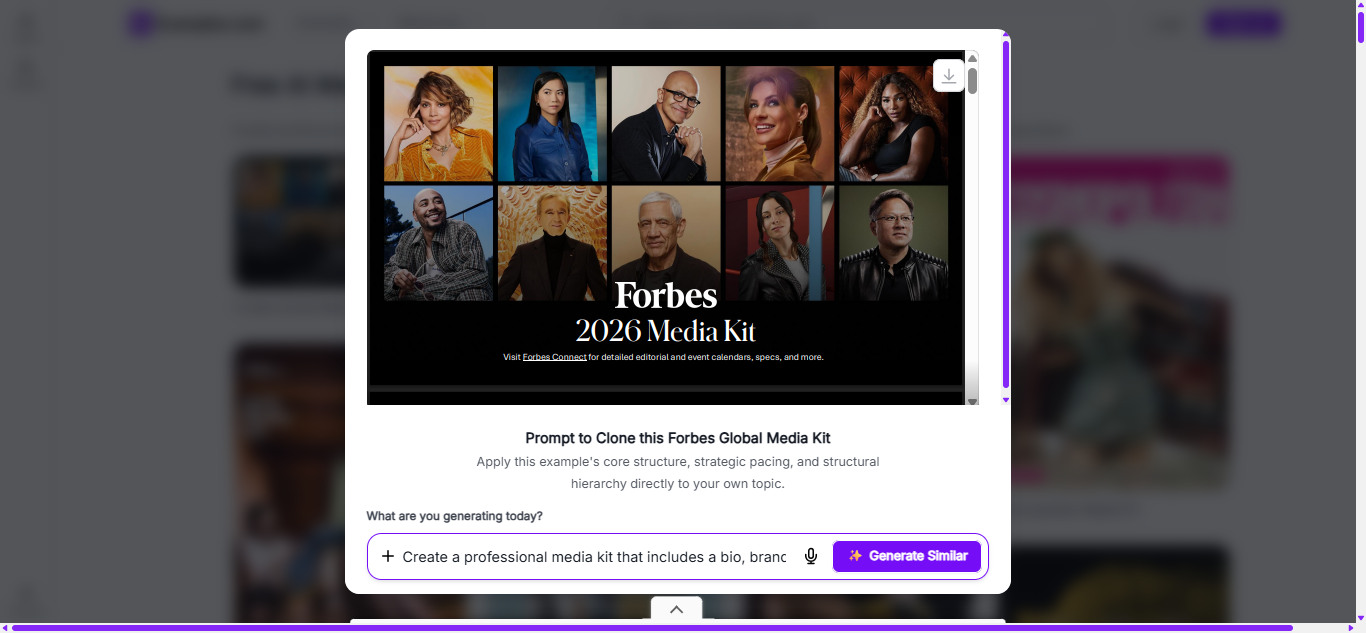 Media Kit Examples