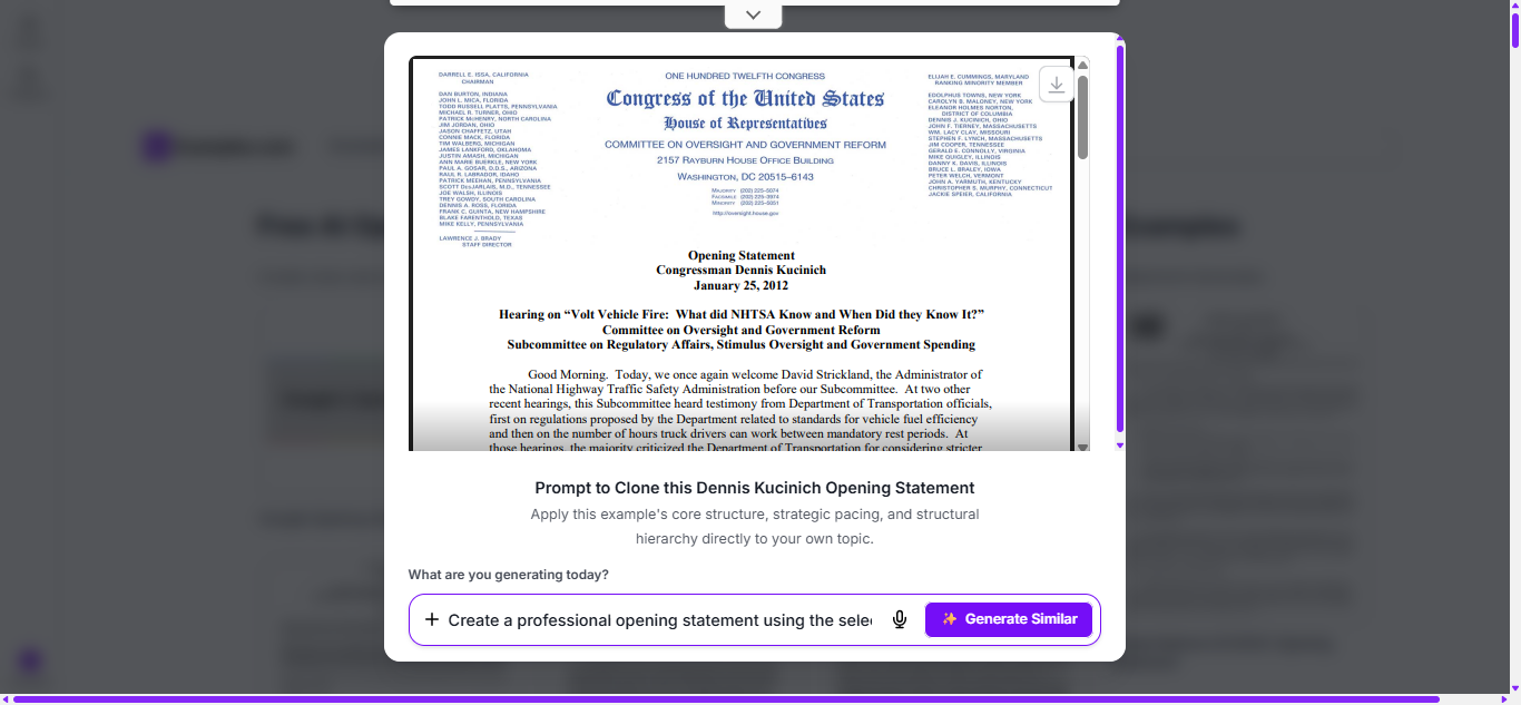 Opening Statement Examples
