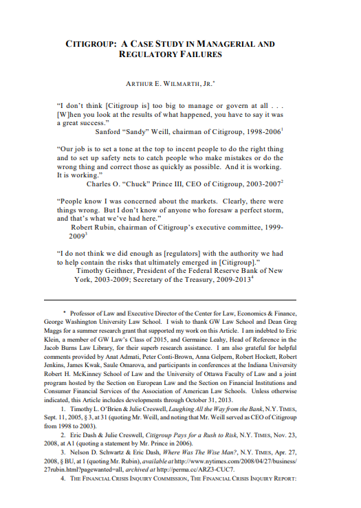 Citigroup Case Study - Free AI Case Study Generator, 50+ Real Case Study Examples