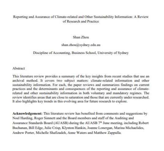 Climate Sustainability Report