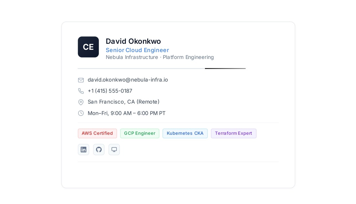 Cloud Engineer Email Signature - Free AI Email Signature Generator, 50+ Real Email Signature Examples