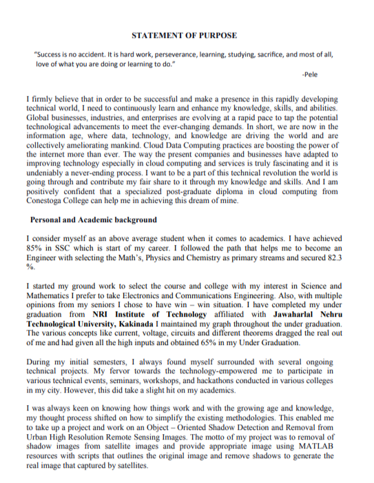 Cloud Engineer Statement of Purpose - Free AI Statement of Purpose Generator with 50+ Real SOP Examples