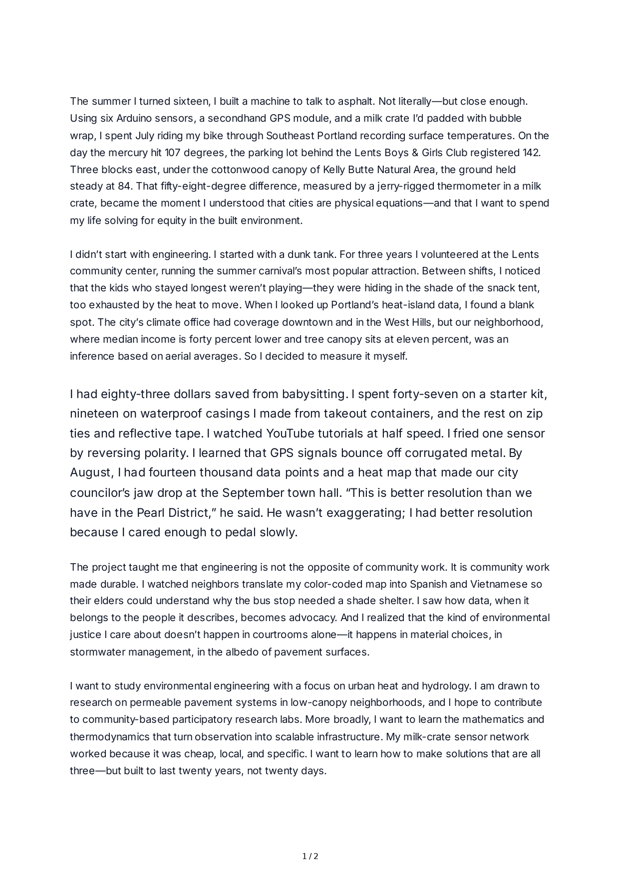 College Personal Statement - Free AI Personal Statement Generator, 50+ Real Personal Statement Examples