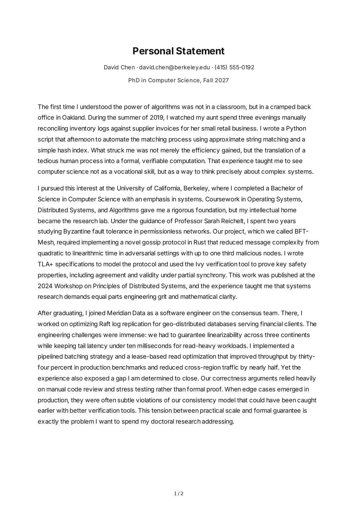 Computer Science Personal Statement - Free AI Personal Statement Generator, 50+ Real Personal Statement Examples