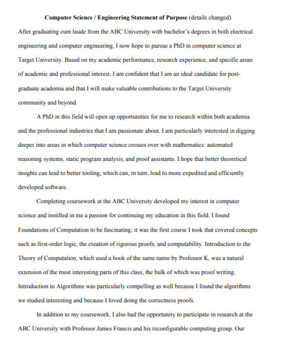 Computer Science Statement of Purpose - Free AI Statement of Purpose Generator with 50+ Real SOP Examples