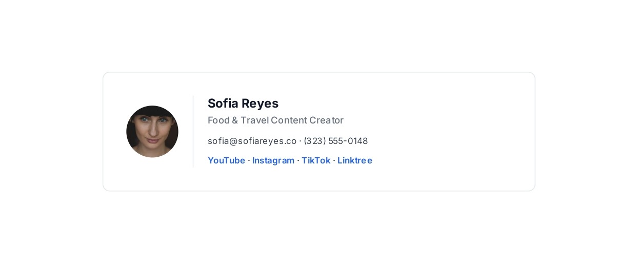 Content Creator Email Signature - Free AI Email Signature Generator, 50+ Real Email Signature Examples