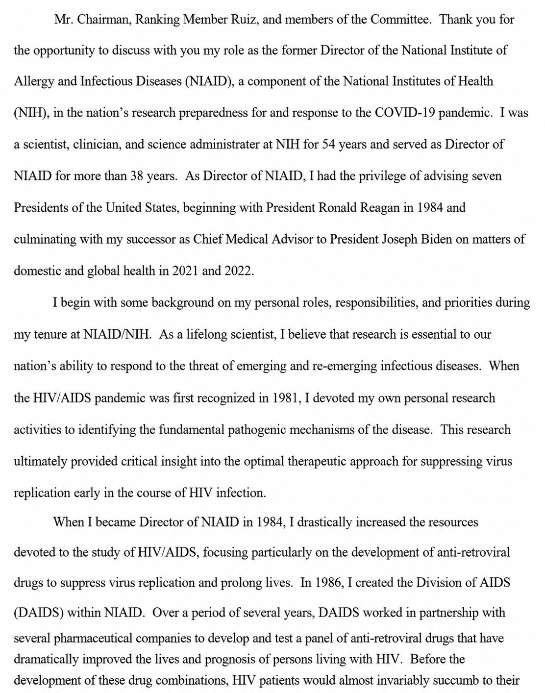 Coronavirus Pandemic Hearing Opening Statement - Free AI Opening Statement Generator, 50+ Real Opening Statement Examples