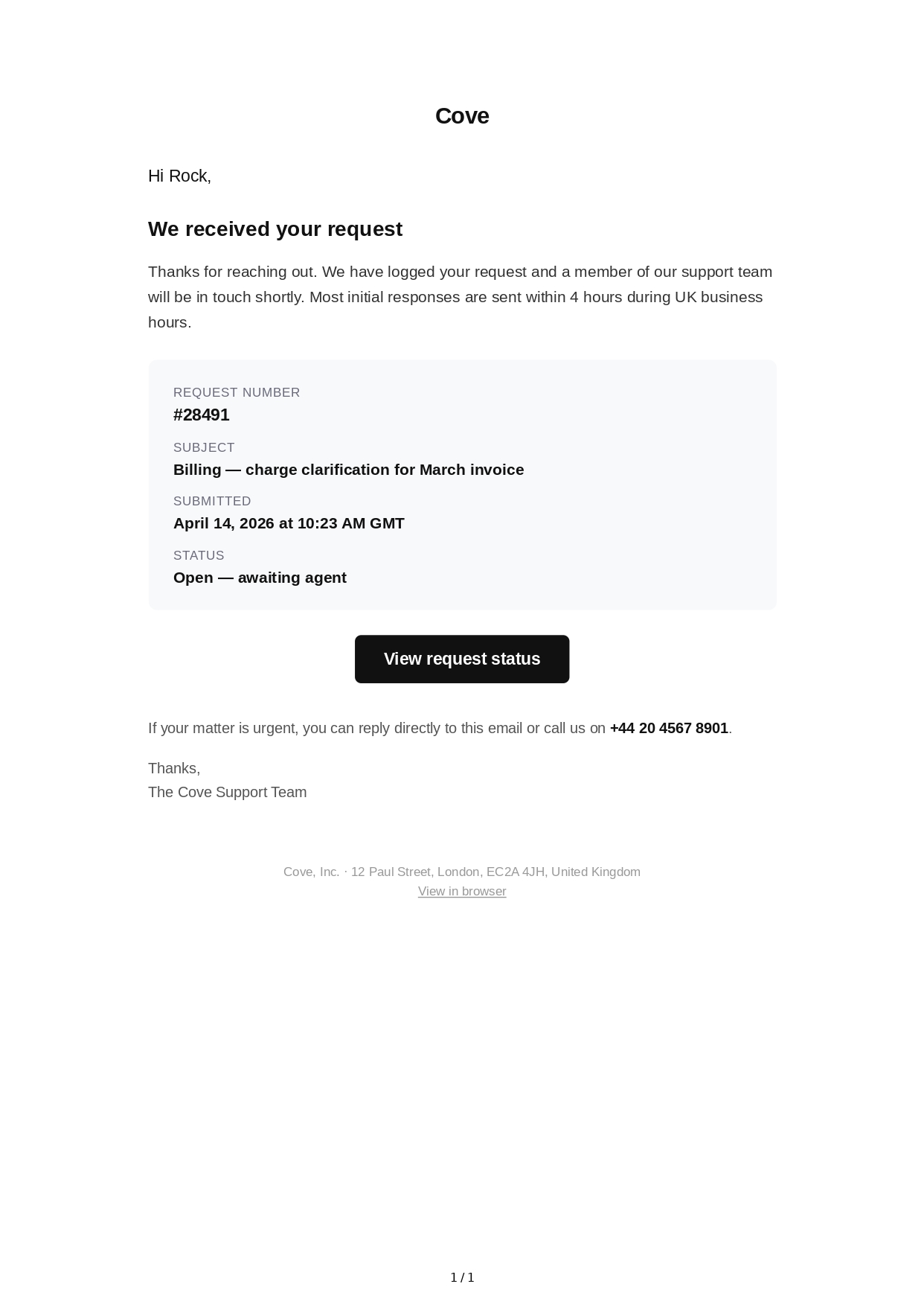 Customer Support Email - Free AI Email Generator, 50+ Real Email Examples