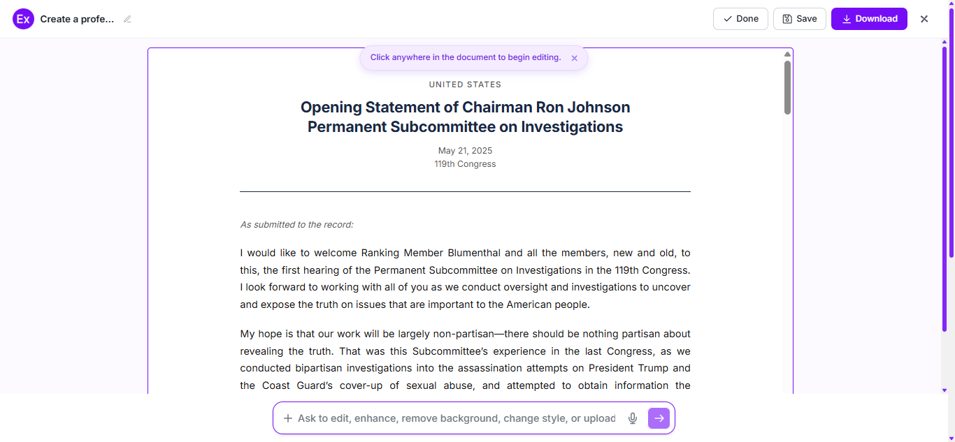 Opening Statement Examples