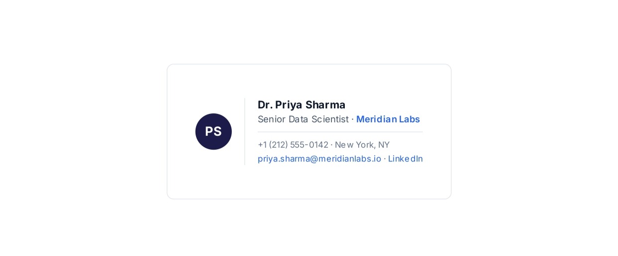 Data Scientist Email Signature - Free AI Email Signature Generator, 50+ Real Email Signature Examples