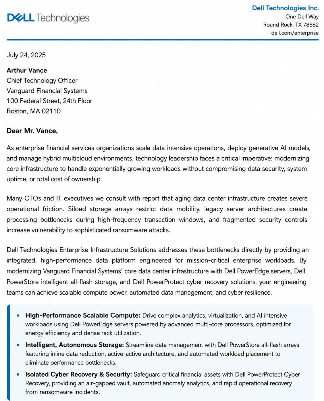 Dell Sales Letter - Free AI Sales Pitch Generator, 30+ Real Sales Pitch Examples